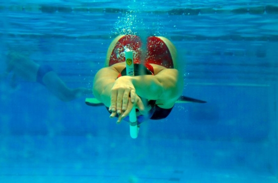 Károlyi a víz alatt van igazán elemében (klikk a képre) fotó: Kecskeméti Krisztina