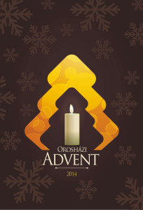 Az Orosházi Advent 2014 programsorozat kiadványnak borítója. Már lehet keresni a 8 oldalas kiadványt