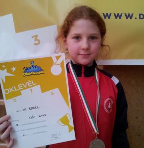 Kis Abigél ezüstérmes lett (Fotó: egyesület)