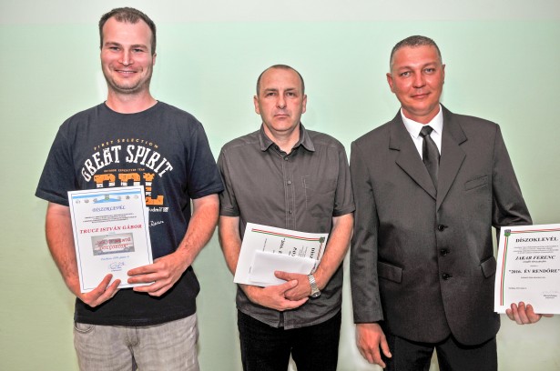 Az év legjobbjai: Trucz István, Pavló Róbert és Jakab Ferenc (Fotó: Melega Krisztián)
